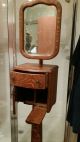 Floor Model Quartered Oak Shaving Stand With Mirror Other photo 1