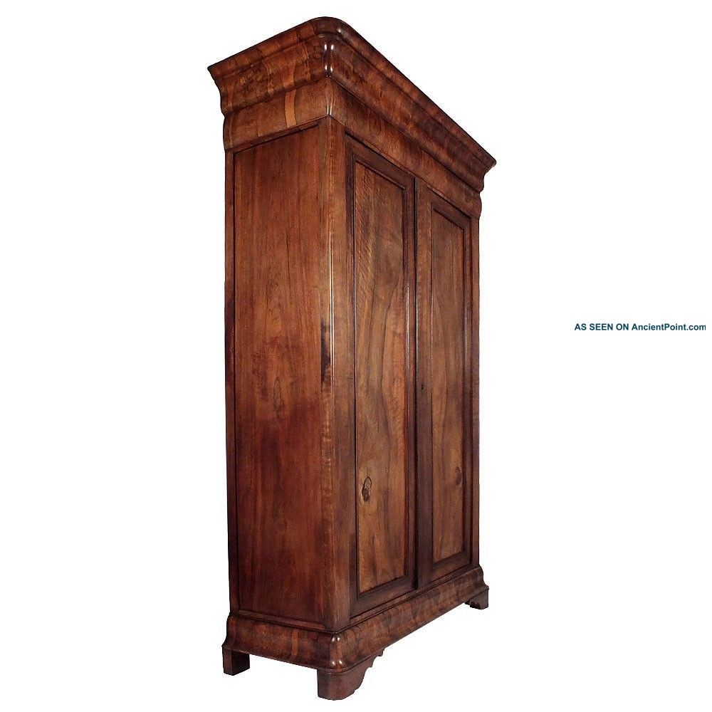 19th Century,  French,  Antique,  Louis Philippe - Style Dual - Door Armoire 1800-1899 photo