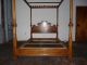 Vintage Drexel Heritage Velero Four Poster Canopy Bed Ornate Queen Headboard Post-1950 photo 1