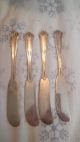 4 Antique Rw&s Sterling Silver Butter Knives Flatware & Silverware photo 1
