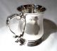 Rare London 1910 Antique Solid Sterling Silver Baluster Mug Cup Tankard - 218g Cups & Goblets photo 5
