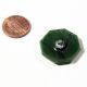 (1) 26 Mm Czech Antique Vtg Geometric Hexagon Jadeite Chrysoprase Glass Button Buttons photo 1