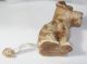 Celluloid Moving Head Daisy Dog Tape Measure Figural Antique C1920 Tools, Scissors & Measures photo 1