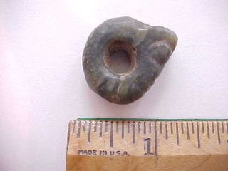 Ancient Chinese Jade Bead Looks Like A Curled Dragon Vg, photo