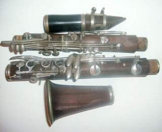 Antique Wood Clarinet - Woodwind - Embassy - England 76530 - Restoration/parts - photo
