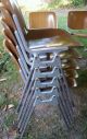 11 1960s Antique Wood And Metal Castelli Chairs Made In Italy 1900-1950 photo 3