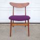 Danish Modern Rosewood Chair Purple Rosewood Elliptical Back Desk Mid Century Post-1950 photo 1