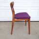 Danish Modern Rosewood Chair Purple Rosewood Elliptical Back Desk Mid Century Post-1950 photo 2