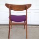Danish Modern Rosewood Chair Purple Rosewood Elliptical Back Desk Mid Century Post-1950 photo 5