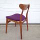 Danish Modern Rosewood Chair Purple Rosewood Elliptical Back Desk Mid Century Post-1950 photo 6