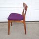 Danish Modern Rosewood Chair Purple Rosewood Elliptical Back Desk Mid Century Post-1950 photo 7