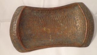 Vintage Israeli Hand Hammered Copper Pin Tray photo
