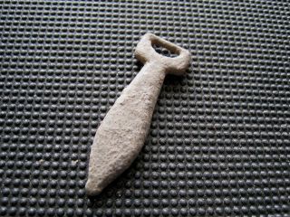 Antiques Roman Bronze Classic Strap End Found With Metal Detector photo
