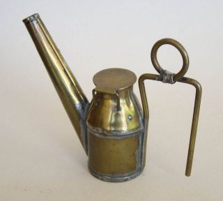 Lee Bros Miners Oil Wick Lamp In Brass - Hand Handle - Mining photo