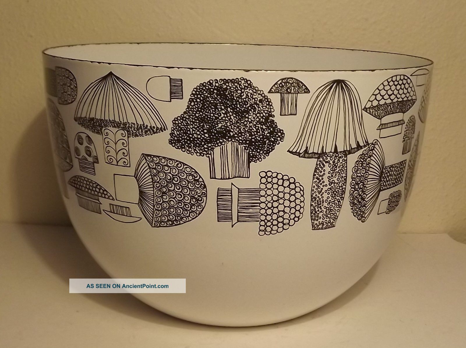 Kaj Franck Arabia Finel Enamel Bowl Mushroom Finland Mid Century Mid-Century Modernism photo
