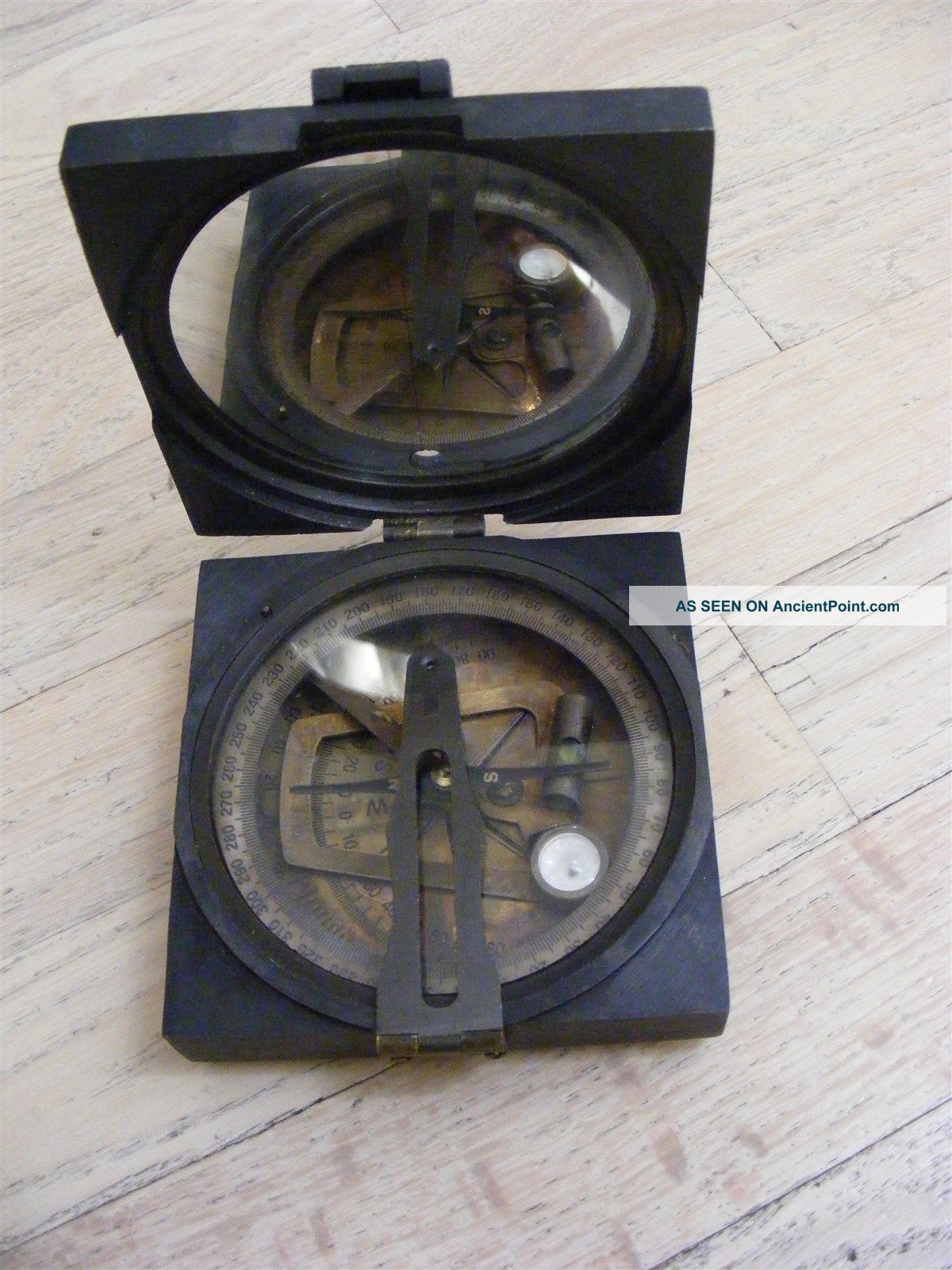 Aluminum & Brass Brunton Compass Kelvin & Hughes London 1917 Compasses photo