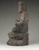 China Old Collectable Handmade Carving Wood Efficacious Buddha Statue Kuan Yin Buddha photo 4