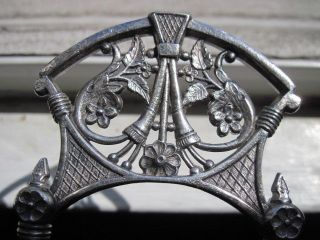 Victorian Quadruple Silverplate Cruet Holder Aesthetic Figural Derby Silver Co. photo