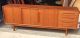 Large Vintage Teak Wood Danish Modern Credenza China Cabinet Server Sideboard Mid-Century Modernism photo 1