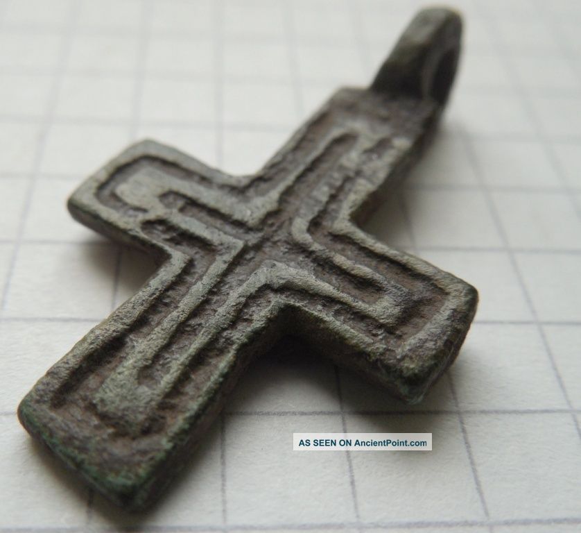 Medieval Period Bronze Cross 1200 - 1300 Ad Vf, Other photo