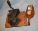 Late 1800s Primitive Chuckwagon Cast Iron Grinder With Handle And Brass Scoop Primitives photo 1