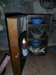 Primitive Early Look Cupboard Pie Safe,  4 Cubbies & Pans,  Candle Light Reflector Primitives photo 6
