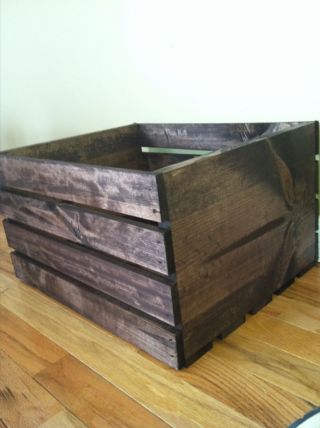 Vintage Stained - Rustic Wood Crate photo