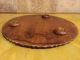 Vintage Wood Cake,  Carved Borderaround Cake Plate Bowls photo 3