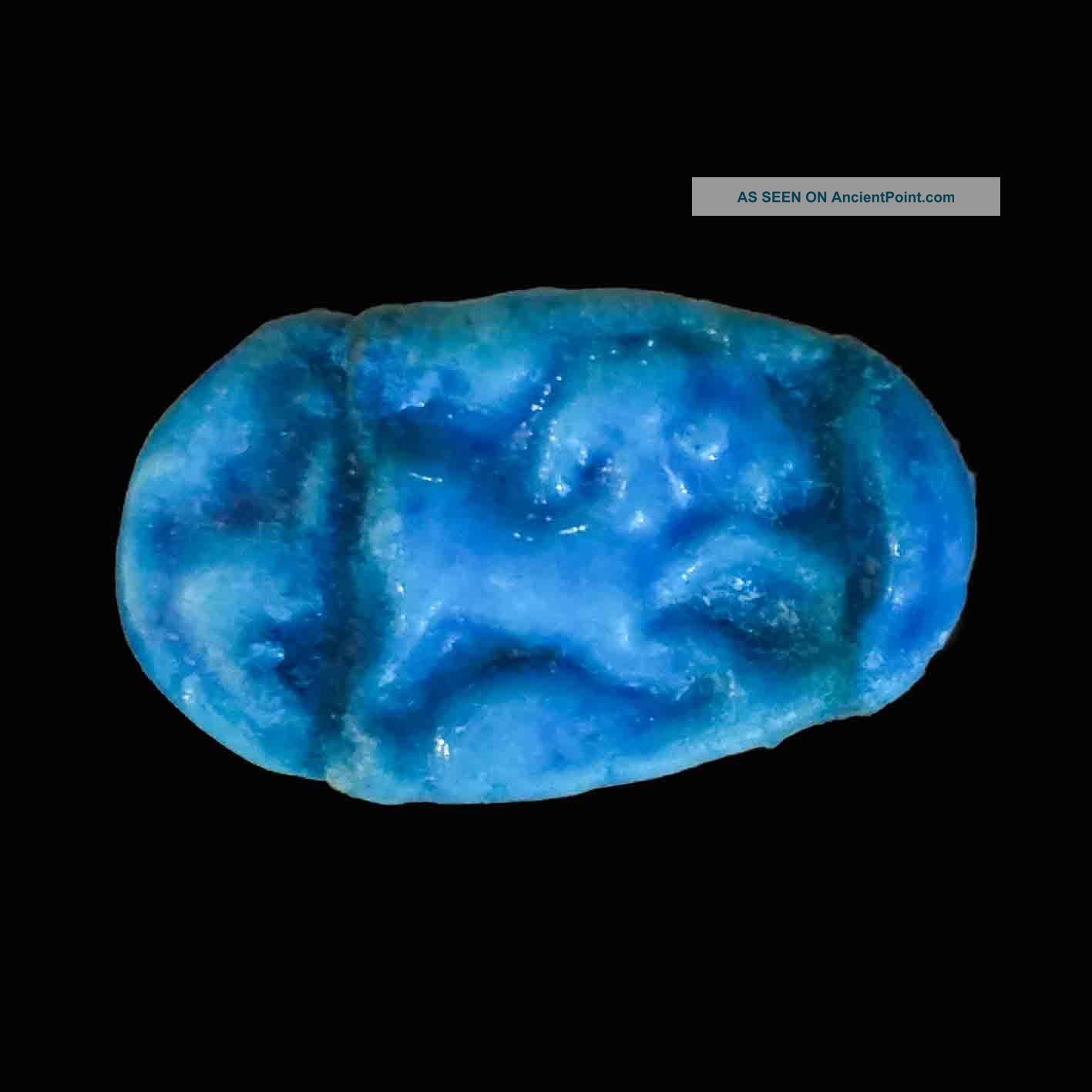 Ancient Egyptian Faience Ring Depicting An Ibex Egyptian photo