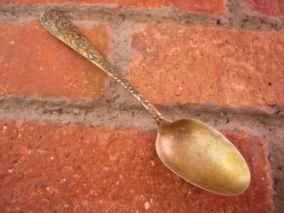 Vintage Post - 1940 Stieff Repousse Sterling Silver 925 Spoon 5.  75in (20.  5g) photo