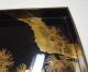 G595: Real Old Japanese Lacquer Ware Tray With Very Good Makie 2/2 Plates photo 2
