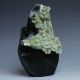 Chinese Natural Dushan Jade Hand Carved Statue - - - Chrysanthemum & Snail Other photo 7