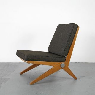 Scissor Chair By Pierre Jeanneret - Knoll International 50s | Mid Century Sessel photo