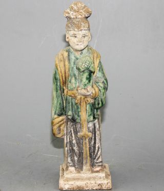 Ancient Chinese The Tang Dynasty Style Porcelain Figure Statue photo