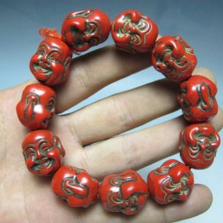 Collectibles Handwork Turquoise Carving Buddha Bracelet photo