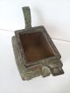 Antique Islamic Patinated Bronze Square Censer,  Marked Islamic photo 7