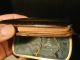 Atq Clothes Brush & Faux Tortoise Shell Sewing Box W/inlaid M.  O.  P.  Silver & Gold Baskets & Boxes photo 11
