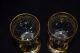 6 19th C French Art Nouveau Stemmed Glass Cordials Hand Painted Enamel Art Nouveau photo 10