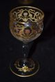 6 19th C French Art Nouveau Stemmed Glass Cordials Hand Painted Enamel Art Nouveau photo 6