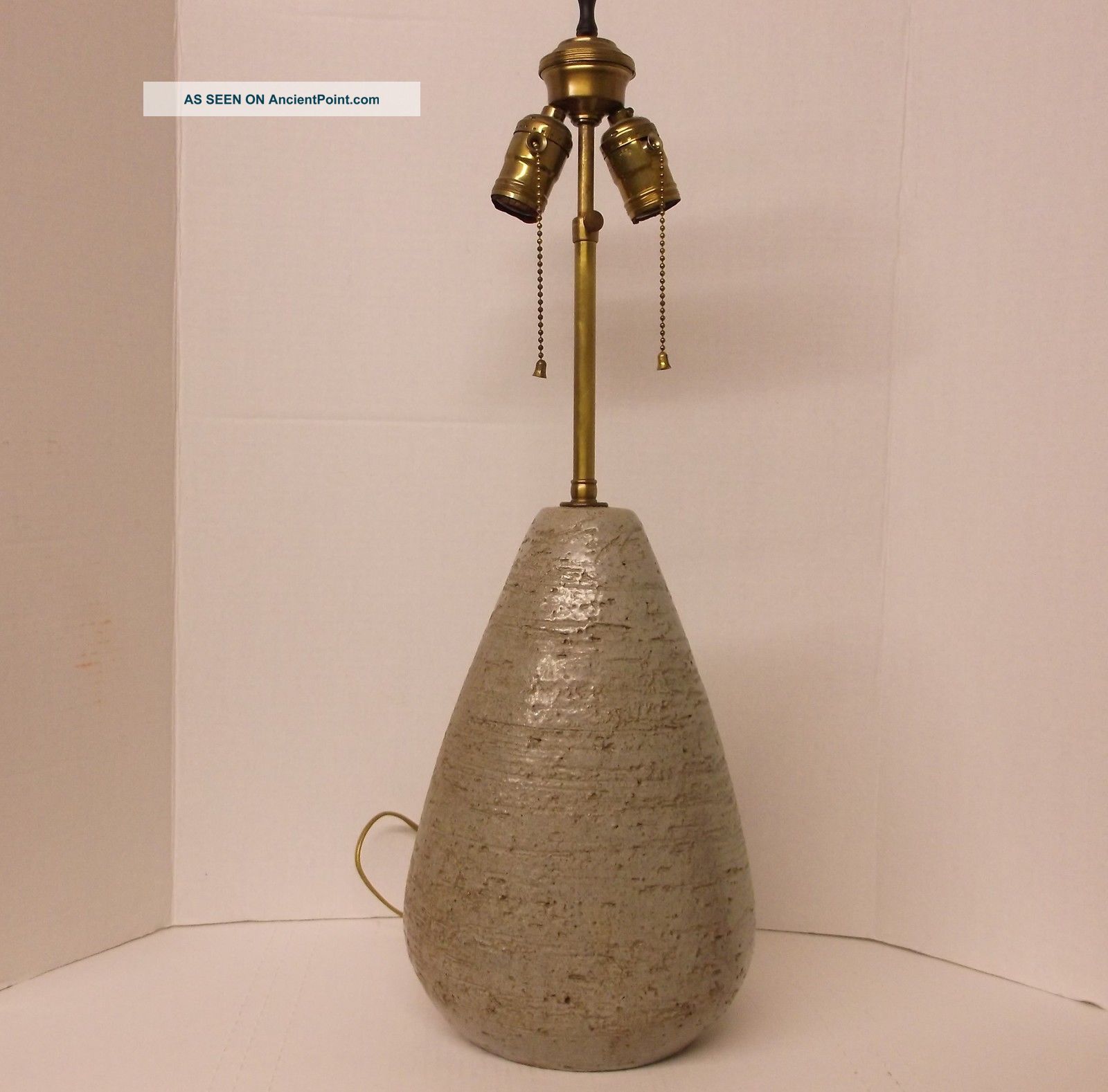 Eugene Deutch Mid Century Modern American Studio Pottery Signed Table Lamp 1950s Mid-Century Modernism photo