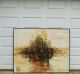 61x50 Inch Oil On Canvas Lee Reynolds Burr Mid Century Modern Abstract Mid-Century Modernism photo 1