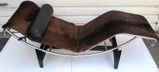 Le Corbusier Lc4 Authentic Cassina Pony Hair Chaise Longue Vintage Lounge photo