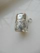 Sterling Silver & Enamel Persian Cat Thimble Needle Holder Hallmarked Other photo 2