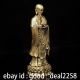 Oriental Vintage Chinese Brass Hand - Carved Statue - - - - Ksitigarbha Buddha photo 2