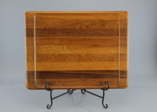 Vintage Teak Cutting Board By Digsmed Denmark - Warm Medium Brown Wood Finish photo
