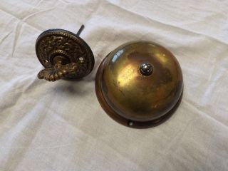 Antique Pat 8/1/1893 Victorian Era Brass Ornate R&e Mfg Co.  Turn Crank Door Bell photo