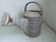 Large Vintage 50 ' S Galvanized Metal Watering Can With Rustic Spout Gardening Garden photo 3