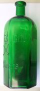 Huge Rare Unlisted Color Green Kh - 18 German Gift Skull Crossbones Poison Bottle Bottles & Jars photo 7