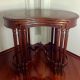 Antique Mahogany Nesting Stacking Tables Leather Top Kidney Shape Unknown photo 1