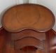 Antique Mahogany Nesting Stacking Tables Leather Top Kidney Shape Unknown photo 3